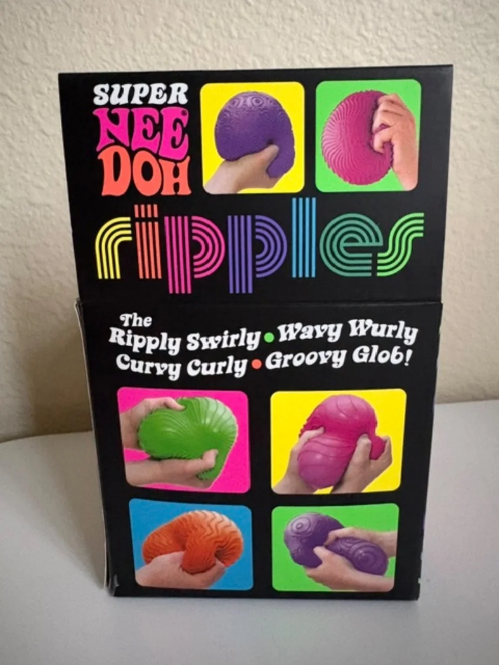 Pink Super NeeDoh Ripples XL Textured Squishy Giant Squishy Sensory Toy